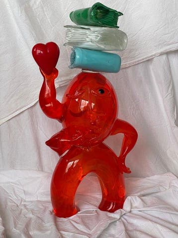 Ripollés (1932) - sculptuur, El Poeta - Murano glass - 65 cm