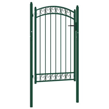 vidaXL Hekpoort EMMEN met gebogen bovenzijde staal 100x106, Jardin & Terrasse, Portes de jardin, Verzenden