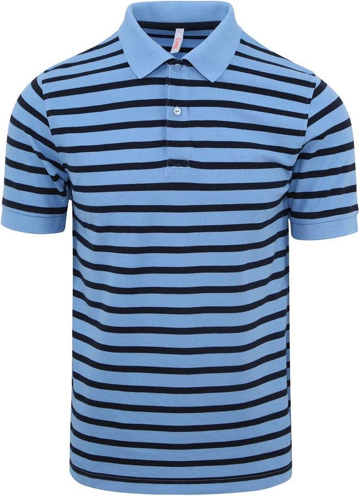 Sun68 Poloshirt Strepen Lichtblauw maat Maat 52/54 (L) Heren, Vêtements | Hommes, Polos, Envoi