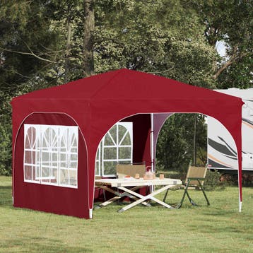 vidaXL Pop-up Feesttent 290 x 290 x 245 cm Bordeauxrood, Verzenden