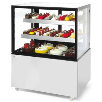 Koelvitrine | 300L | RVS/Zwart | 0°C/+6°C | Geforceerd | 3, Verzenden