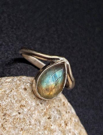 Ring Eos ambachtelijk van zilver 925 met verstelbare maat,