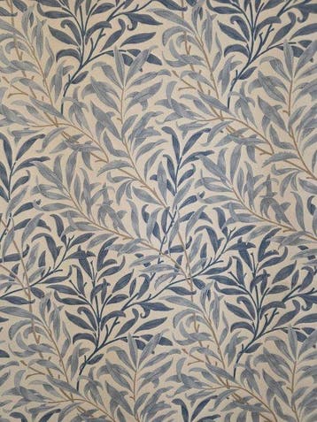 300×280 cm! Engelse stof van William Morris “Willow Bough”, Antiek en Kunst