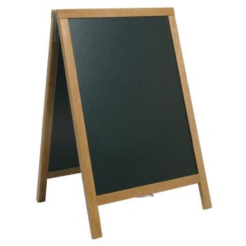 Krijtstoepbord | Teakhout | Schrijfvlak 580x870mm Securit, Verzenden