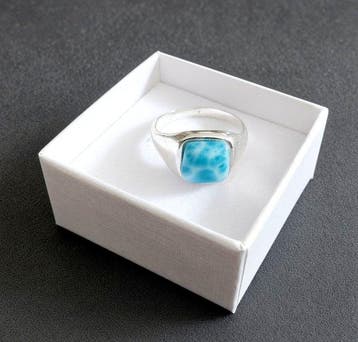 Hoogwaardige larimar op massief zilver 925. Ambachtelijke, Antiek en Kunst