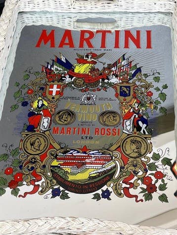 Martini - Reclamebord - wilg, Glas