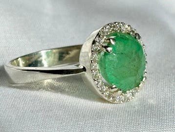 Sans prix de réserve - Bague de fiançailles Argent - 3.15ct., Bijoux, Sacs & Beauté