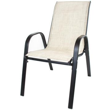 Tuinstoel Beige Metaal | 61% Korting Retour Deal | Snel zijn, Tuin en Terras, Tuinstoelen, Verzenden, Zo goed als nieuw, Metaal