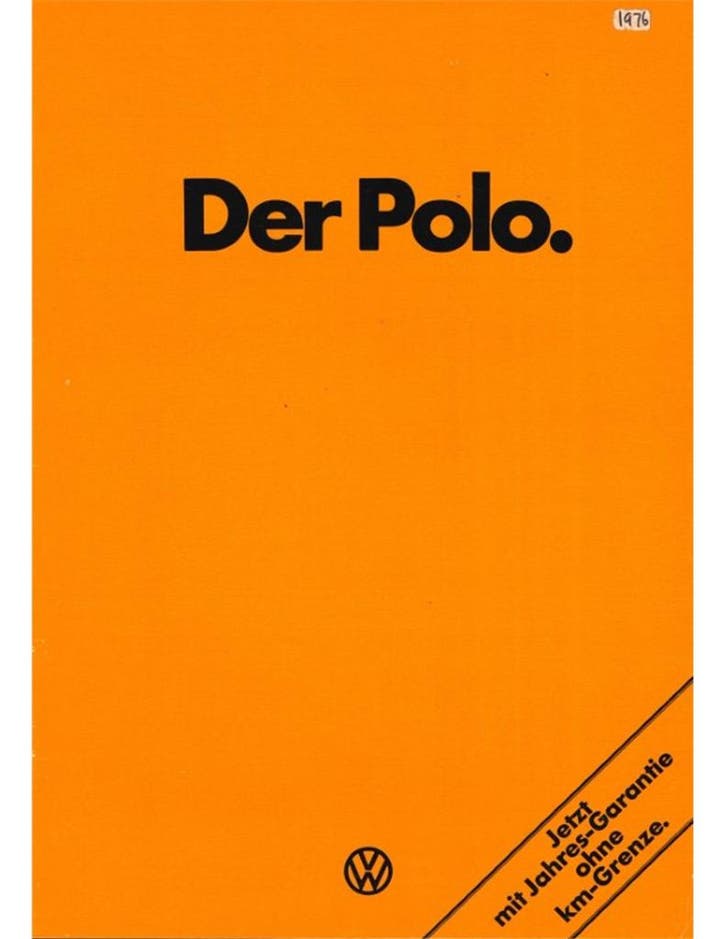 1976 VOLKSWAGEN POLO BROCHURE DUITS, Livres, Autos | Brochures & Magazines