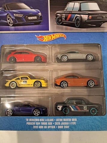 Hot Wheels 1:64 - Modelauto - Pack 6 Carros, Nieuw