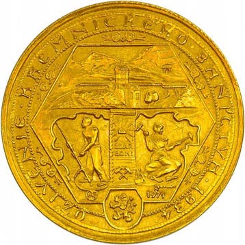 Tsjecho-Slowakije. 1 Gold Ducat 1934 / 1971 Saint