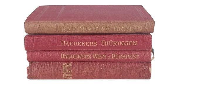 Baedeker - Collection of 4 travel guides [Berlin / Wien &, Antiek en Kunst, Antiek | Boeken en Manuscripten
