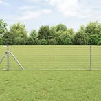 vidaXL Hekpaal. 12 pcs Zilver 70 cm Poedercoated staal, Tuin en Terras, Palen, Balken en Planken, Verzenden, Nieuw