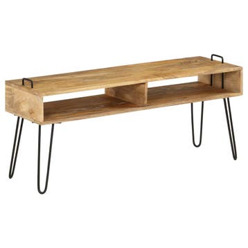 vidaXL Tv-meubel 110x35x45 cm massief mangohout, Huis en Inrichting, Verzenden, Nieuw