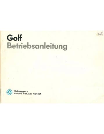 1987 VOLKSWAGEN GOLF INSTRUCTIEBOEKJE NEDERLANDS, Ophalen of Verzenden