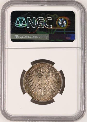 Duitsland, Pruisen Wilhelm II. 2 Mark 1913 - NGC MS62