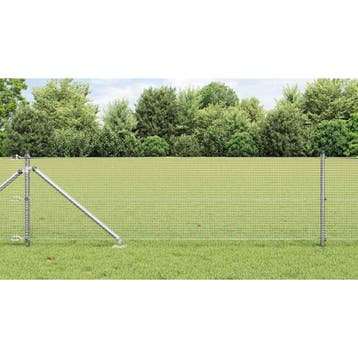 vidaXL gelast draadhek met grondpennen 50 x 0,6 m, Jardin & Terrasse, Clôtures de jardin, Verzenden