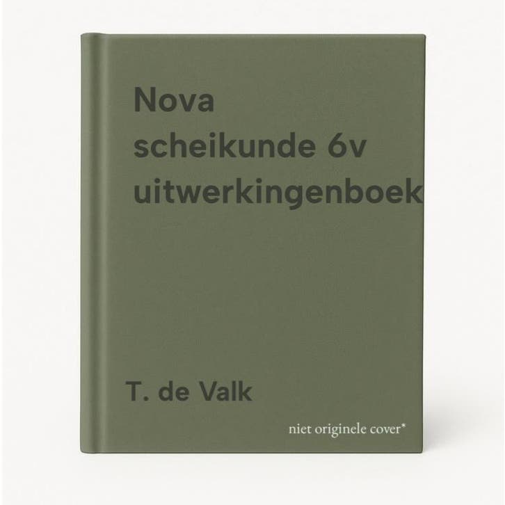 Nova scheikunde 6v uitwerkingenboek 9789034588906 T. de Valk, Boeken, Schoolboeken, Gelezen, Verzenden