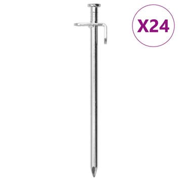 vidaXL Tentharingen 24 st 8 mm 19,5 cm gegalvaniseerd staal, Verzenden