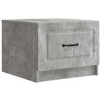 vidaXL Salontafel met lade Betongrijs 49 x 50 x 37 cm, Verzenden, Nieuw