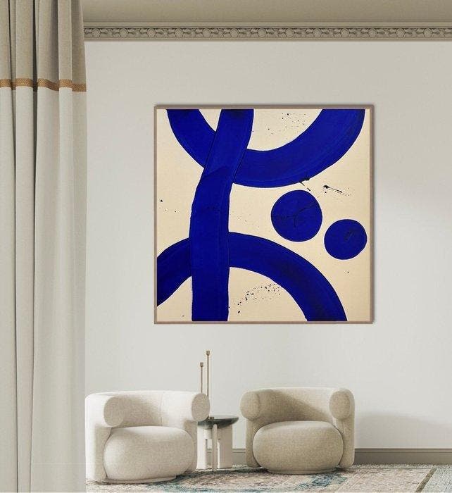 Stefanie Raus - Blue III 1713 XXL, Antiek en Kunst, Kunst | Schilderijen | Modern