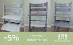 Stokke Tripp Trapp storm hazy grey taupe grijs gris, Verzenden, Zo goed als nieuw, Meegroeistoel, Stoelverkleiner