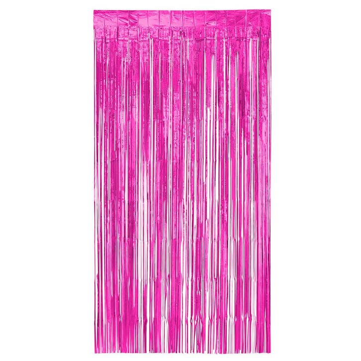 Roze Deurgordijn Metallic 2m, Hobby en Vrije tijd, Feestartikelen, Nieuw, Verzenden