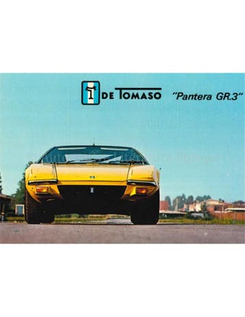 DE TOMASO PANTERA GR.3 ANSICHTKAART, Nieuw