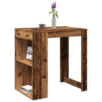 vidaXL Bartafel 102x70x103,5 cm bewerkt hout oud houtkleurig, Verzenden