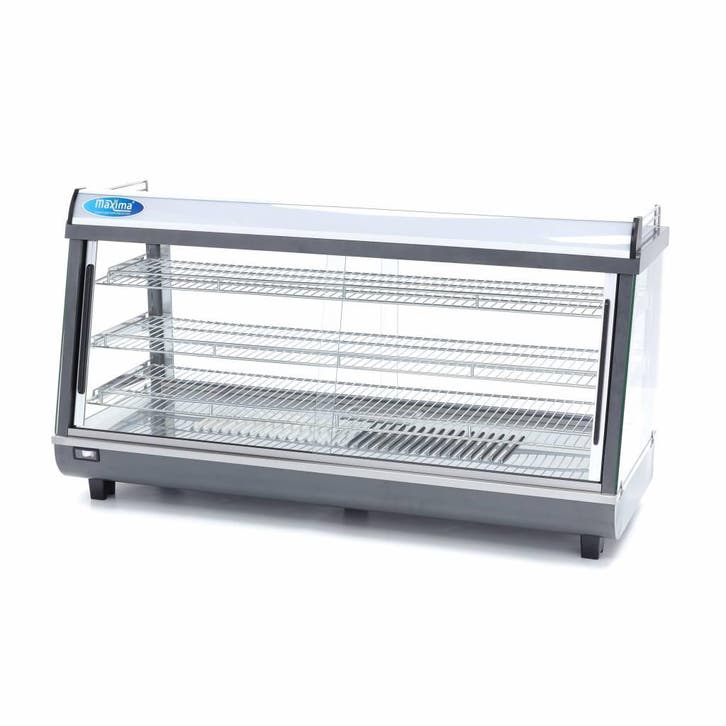 Vitrine chaude - 186 L - 121,5 cm - 3 étagères - Rénové, Articles professionnels, Horeca | Équipement de cuisine, Autres types