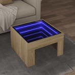 vidaXL Salontafel met Infinity LED 50x50x30 cm sonoma, Verzenden, Nieuw