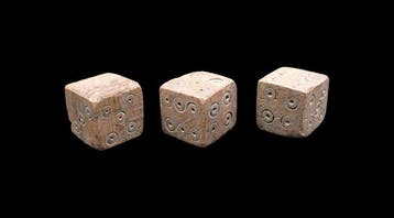 Oud-Romeins Been 3 Romeinse benen dobbelstenen - Dobbelsteen