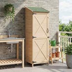 vidaXL Tuin Shed Naturel 59,5 x 56 x 176,5 cm Bewerkt hout, Verzenden, Nieuw