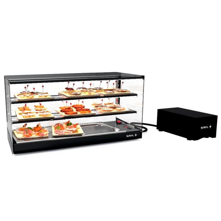 Tapasvitrine | LOGIC | Zwart | +2°C/+6°C | Statisch | 3, Articles professionnels, Horeca | Équipement de cuisine, Envoi