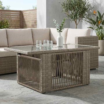 vidaXL Tuinstoel met opklapbare tafel Grijs 100 x 55 x 37 cm, Tuin en Terras, Tuintafels, Verzenden, Nieuw
