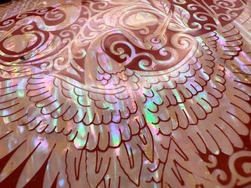 Koreaanse Najeon Chilgi — tweeling kraanvogels rode lak