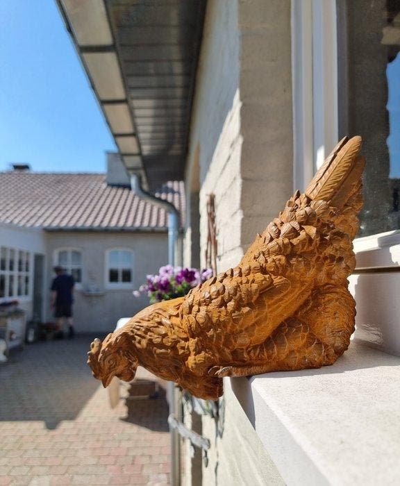 Beeldje - Chicken - IJzer, Antiek en Kunst, Kunst | Designobjecten