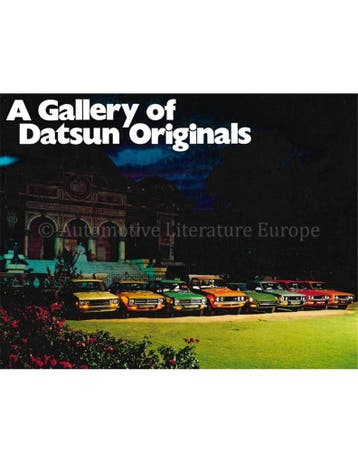 1972 DATSUN PROGRAMMA BROCHURE ENGELS, Nieuw
