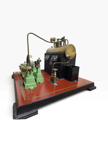 Stoommachine - Ernst Plank - Messing, Lood - circa 1900 -