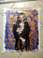 Francesco Dezio - Madonna Aurea – Original Oil Painting on