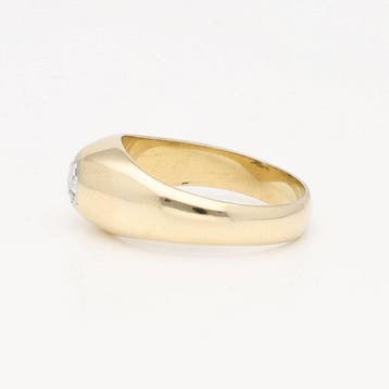 Ring - 18 karaat Geel goud - Roos diamant