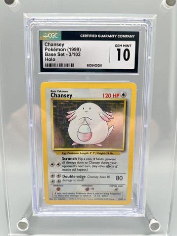 Pokémon Graded card - Chansey - CGC 10 - WOTC - Base set, Hobby en Vrije tijd, Nieuw