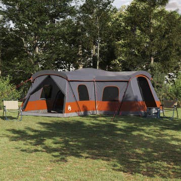 vidaXL Tent voor 16 personen Grijs en Oranje 680 x 510 x 210, Verzenden, Nieuw