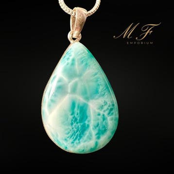 Premium - Pendentif en Larimar de la plus haute qualité -