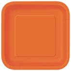 Oranje Borden Vierkant 17,5cm 16st, Verzenden
