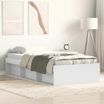 vidaXL Bedframe wit 100x200 cm, Verzenden, Nieuw