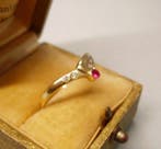 Zonder minimumprijs - Ring - 14 karaat Geel goud - 0.10ct.
