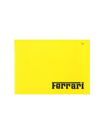 1986 FERRARI PROGRAMMA PERSMAP ENGELS 447/86, Nieuw