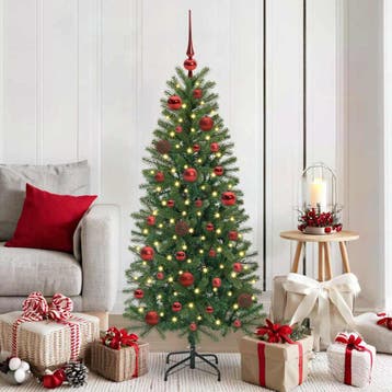 vidaXL Kerstbal Set 61 st 150 LEDs Warmwit Ø 6 cm, Verzenden