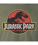 Jurassic Park Vintage Logo Kaki T-Shirt, Collections, Ophalen of Verzenden
